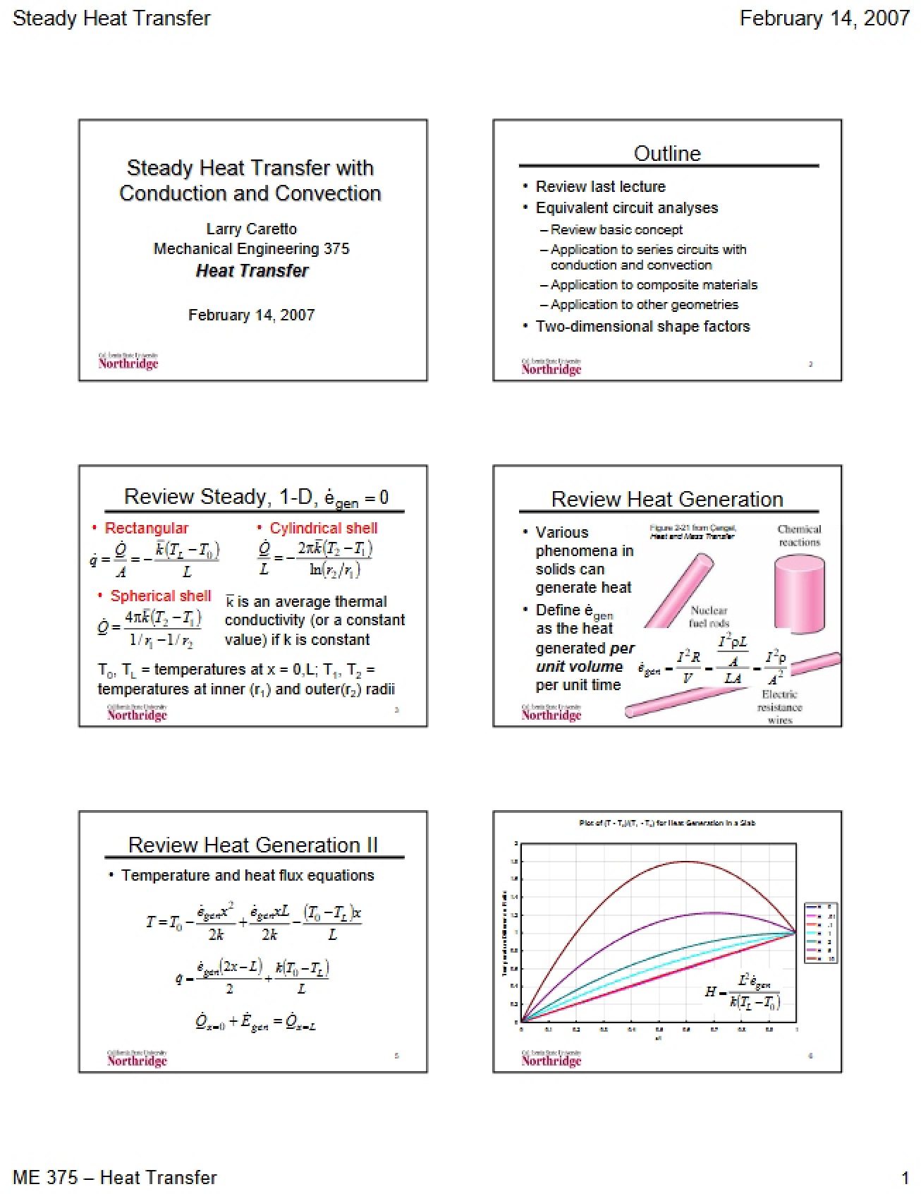 Convection and Conduction in Steady Heat Transfer