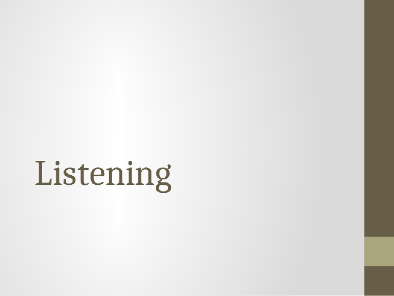 E-learning Module on the Art of Listening from Spring 2013