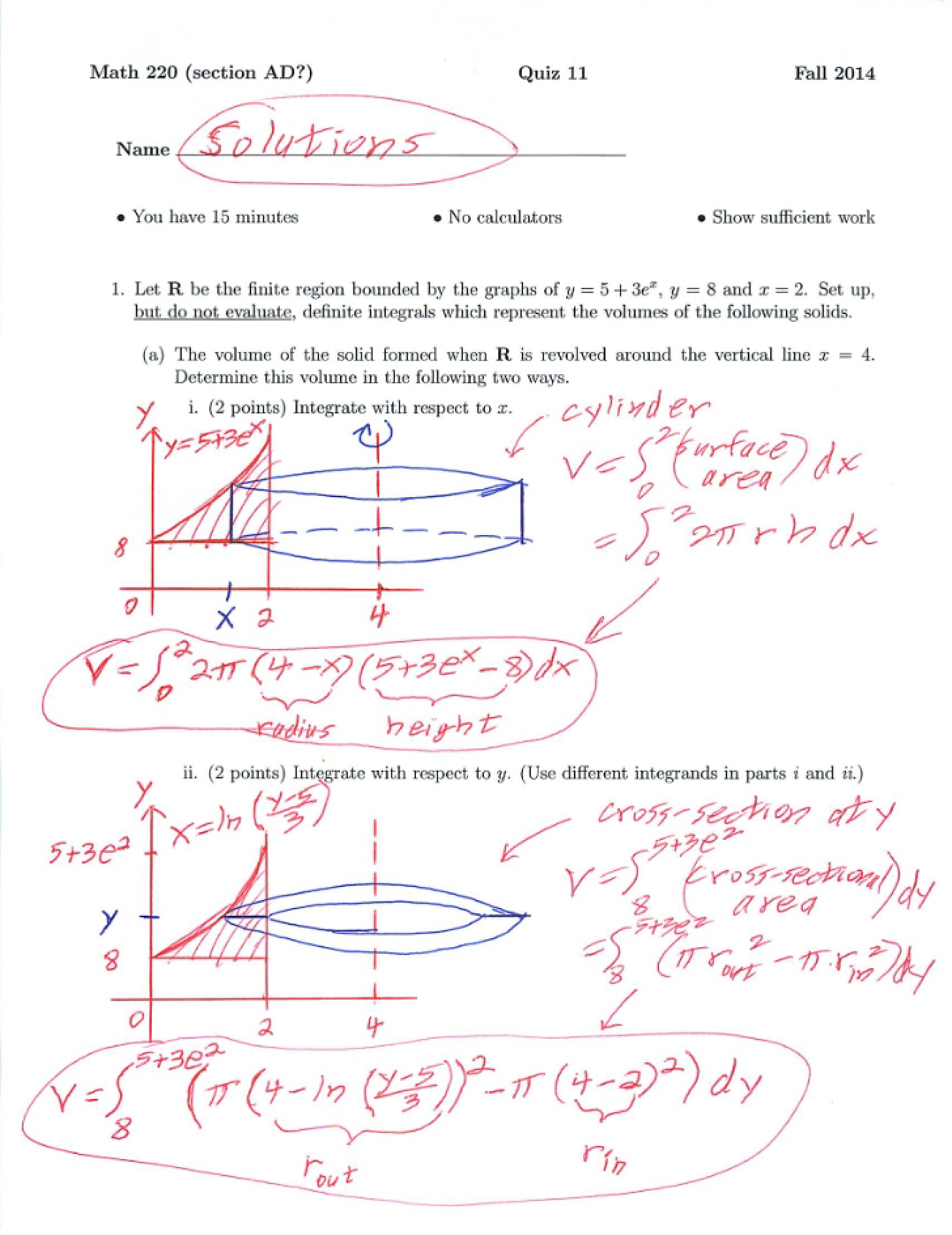 Solutions for Quiz 11
