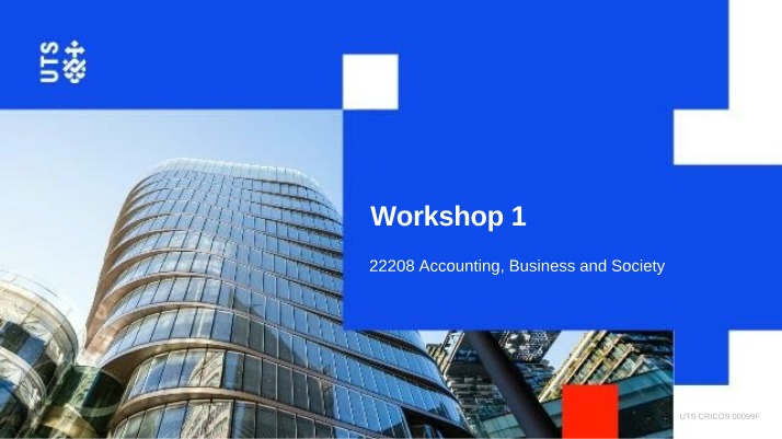 Topic 1 Workshop Slides - 22208
