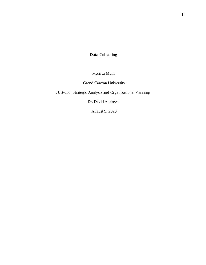 Data Collection Methods