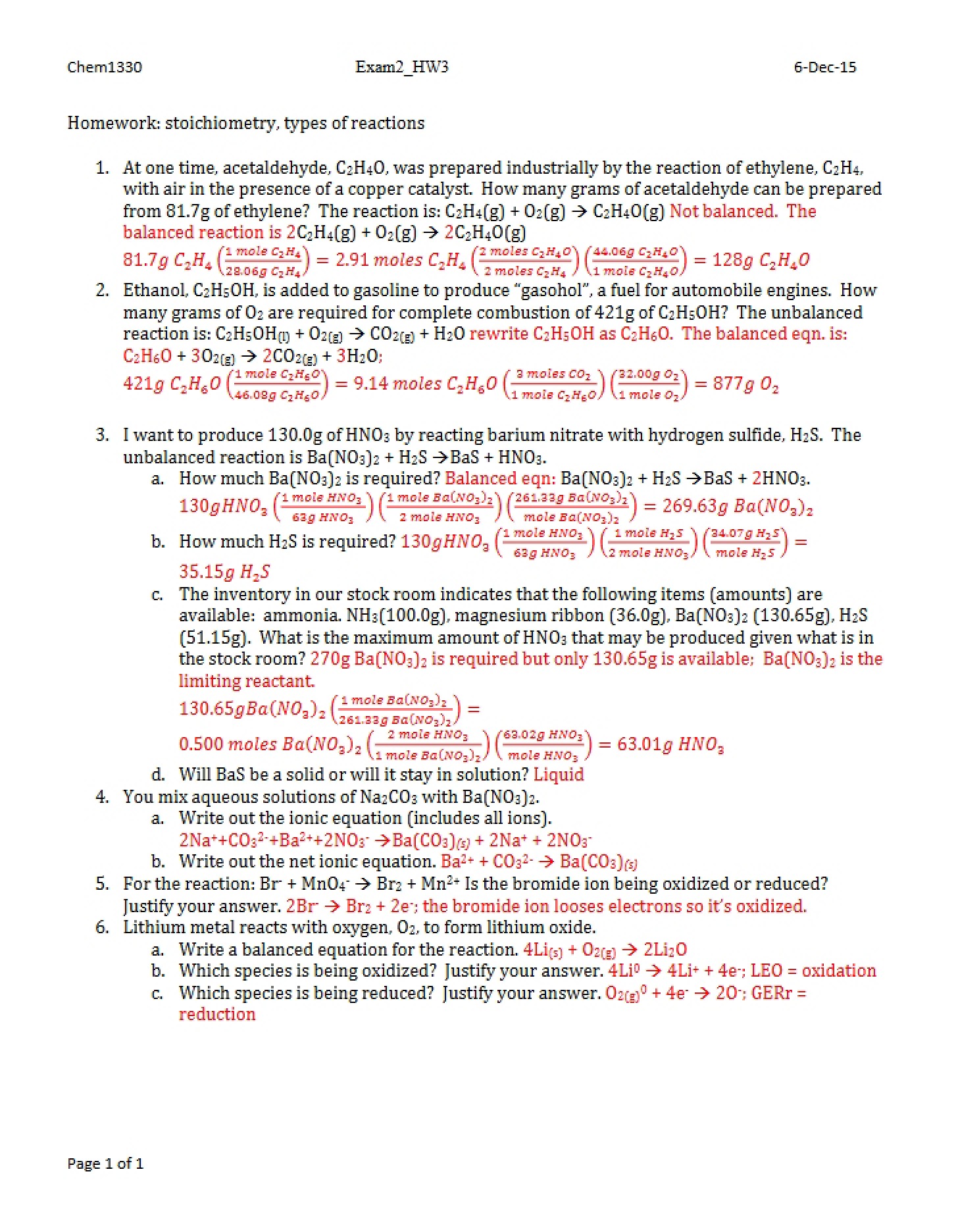 General Homework