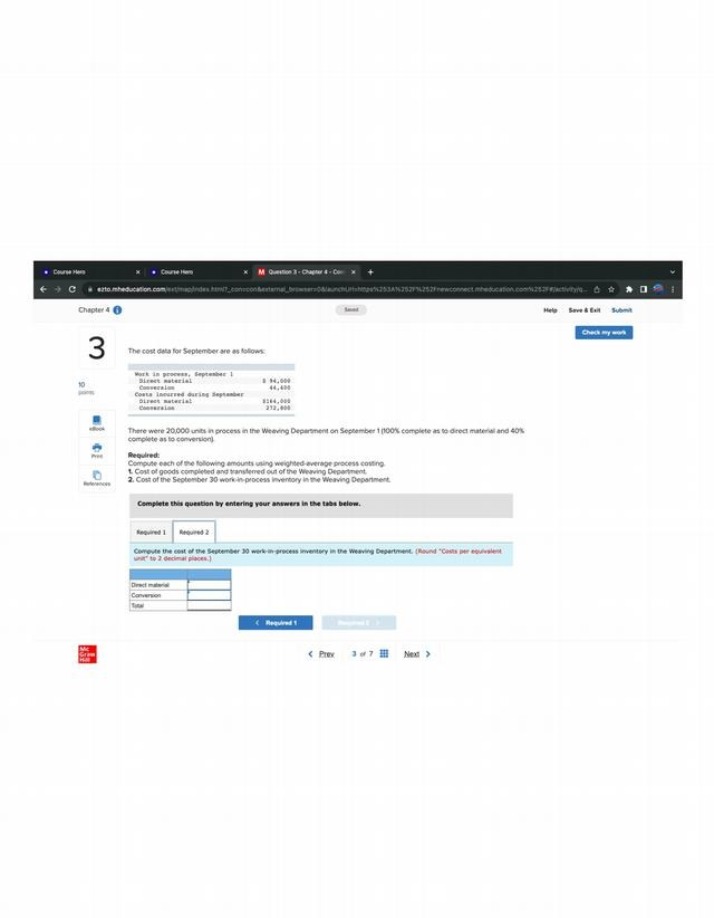 Chapter 4 Process Costing - Weighted-Average Method Problems