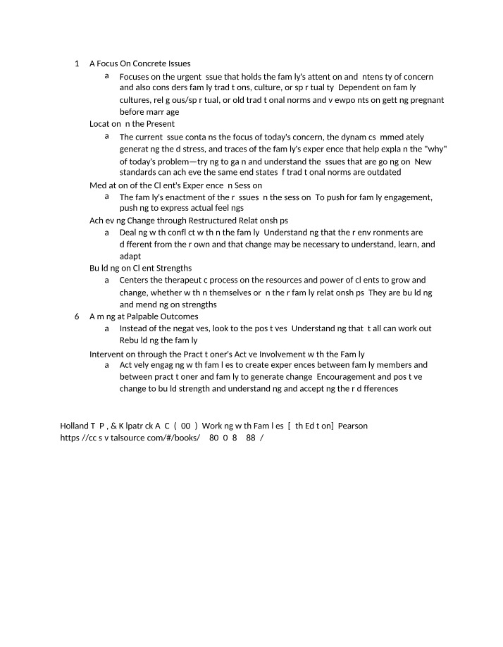 Addressing Urgent Family Issues - Concrete Concerns