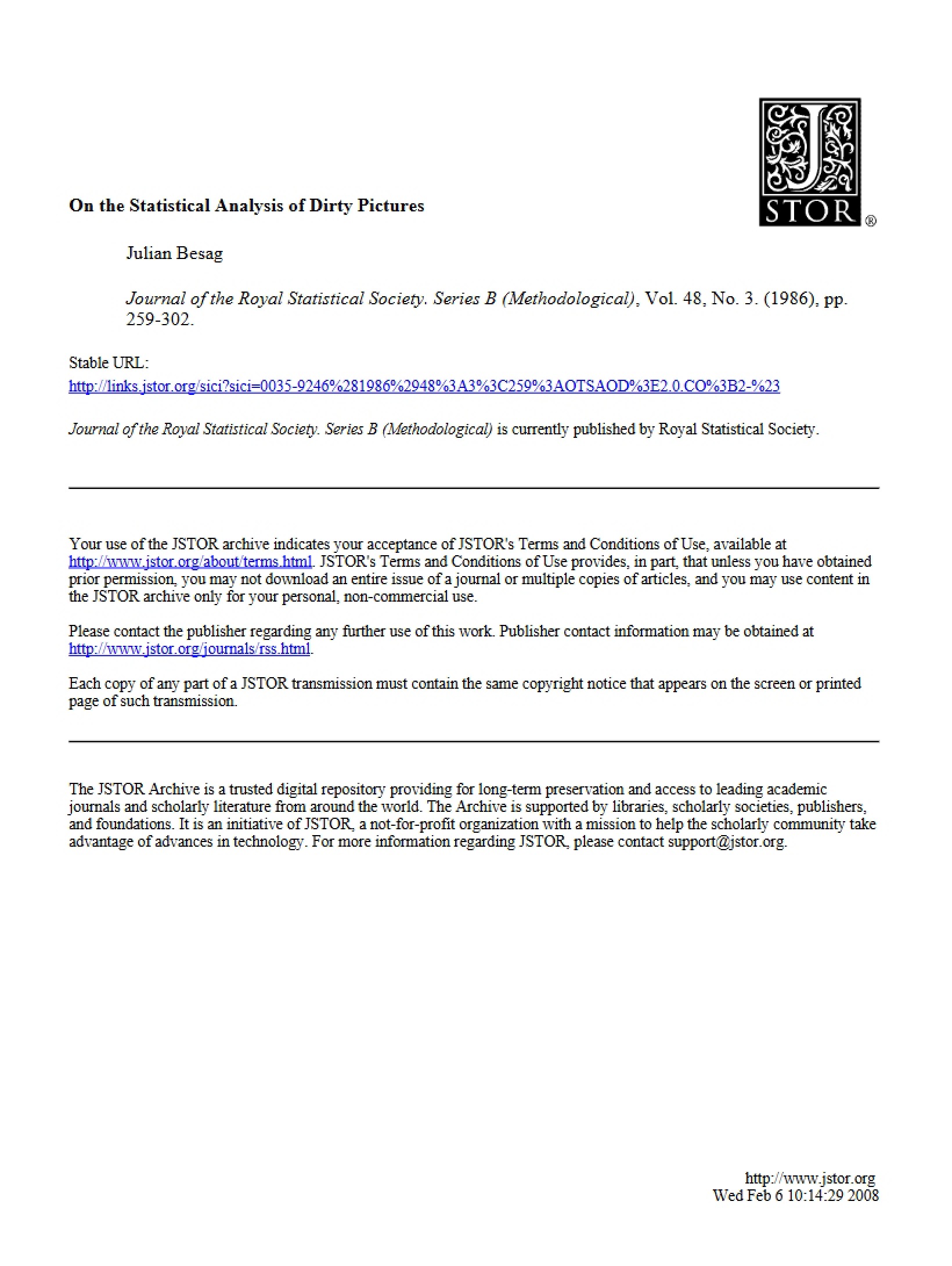 Dirty Pictures Statistical Analysis