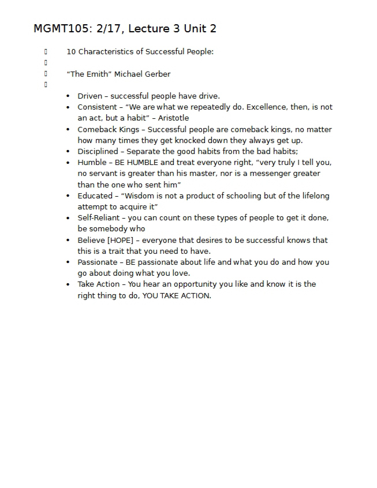 Lecture 3, Unit 2 (February 17)