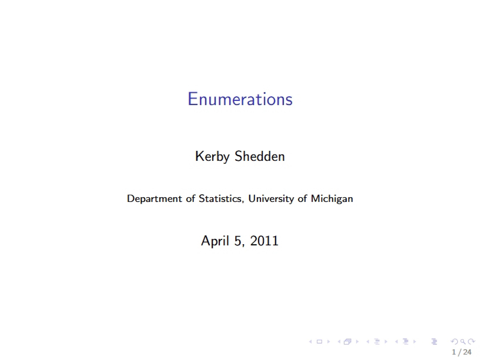 Enumeration Methods