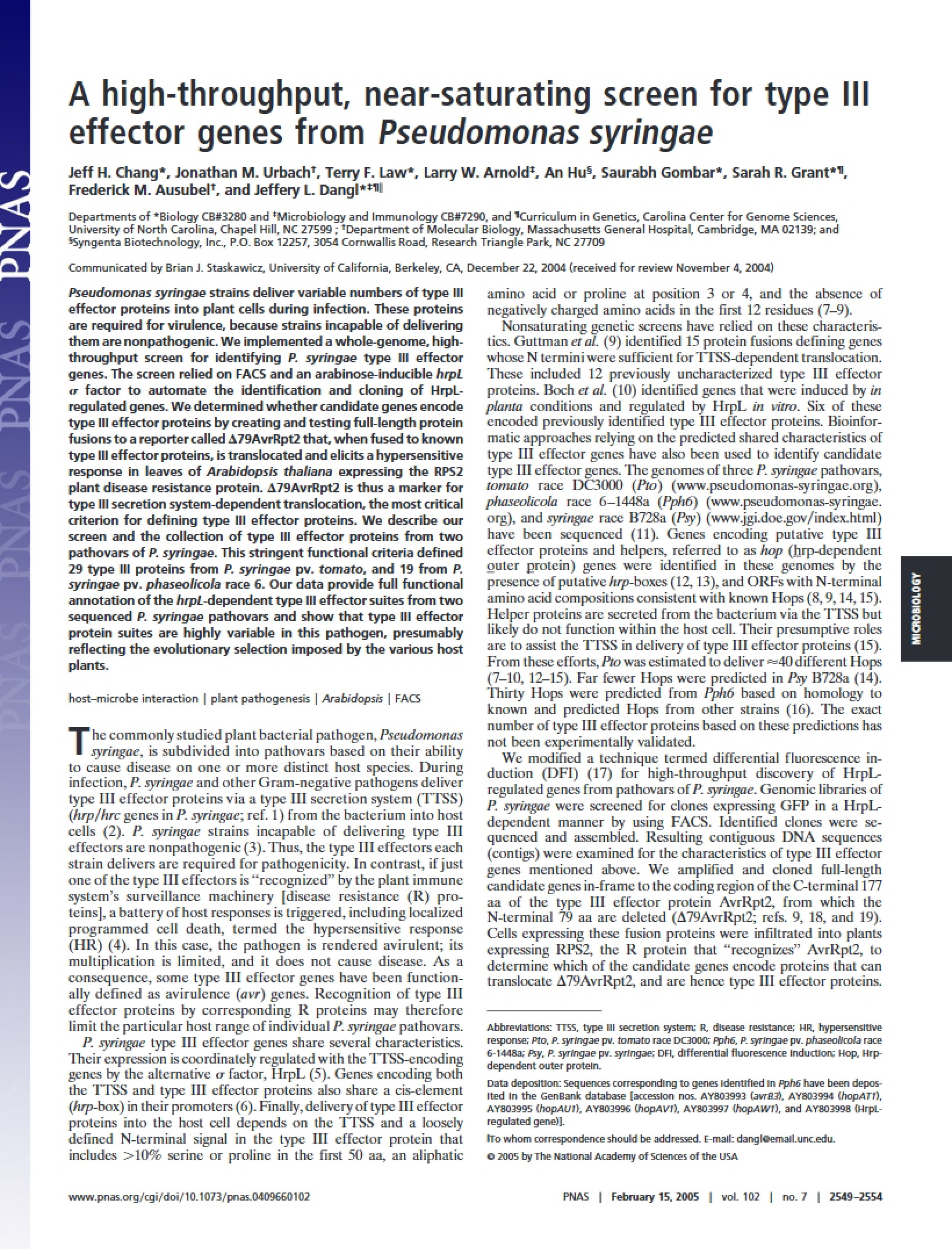 Type III High-Throughput Near-Saturating Screen