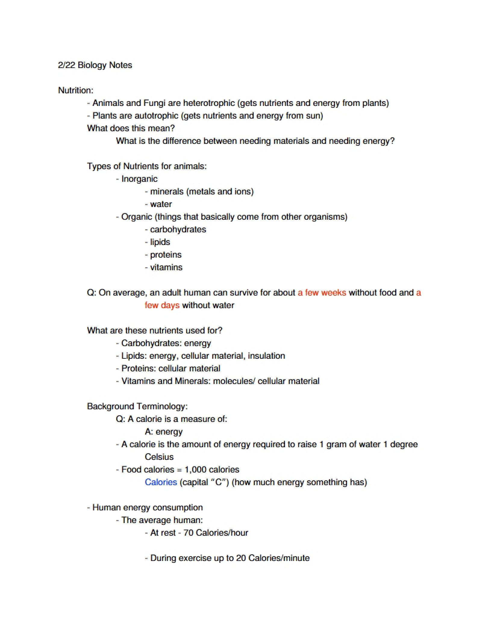 General Biology II