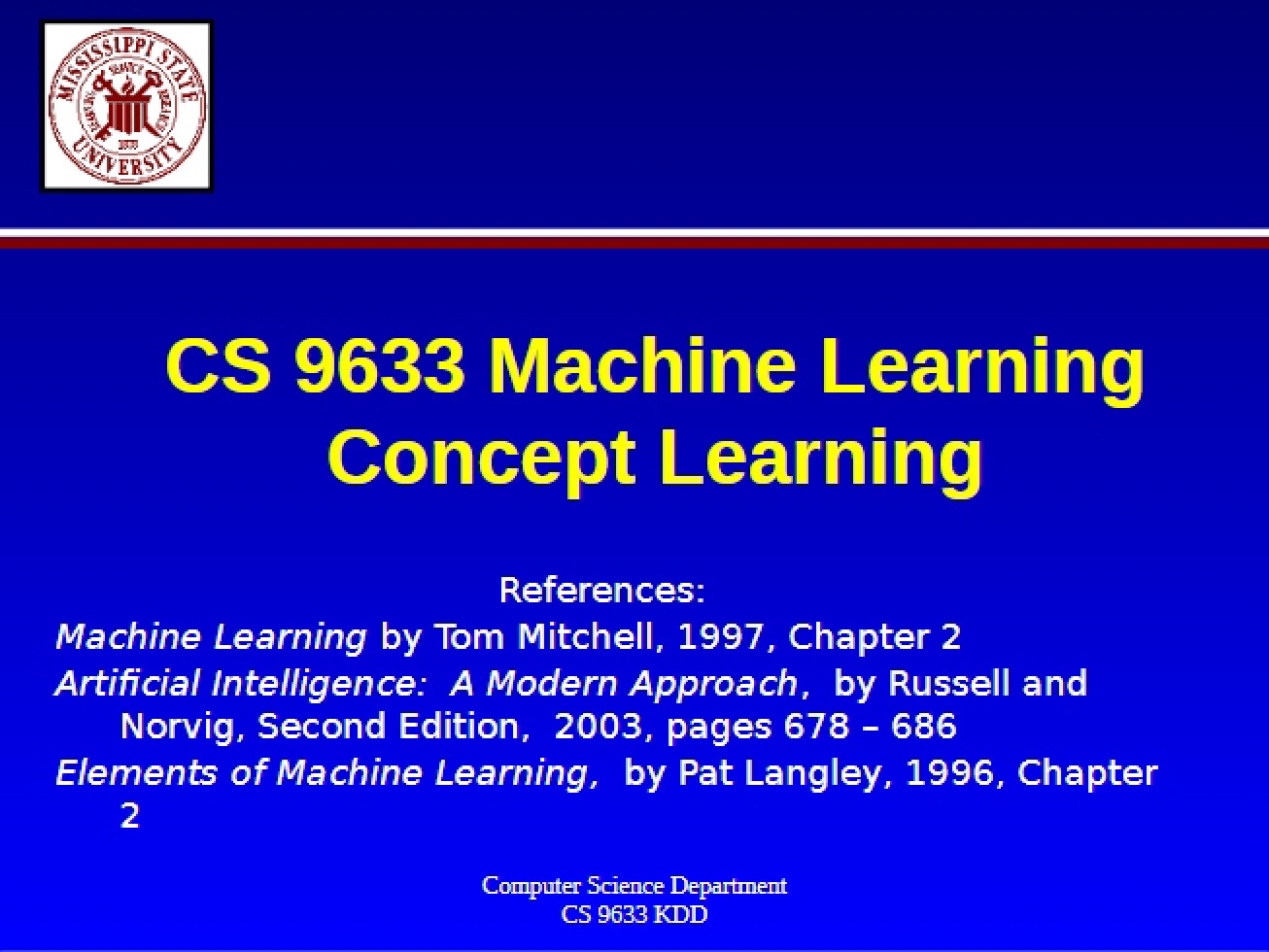 Learning Concepts