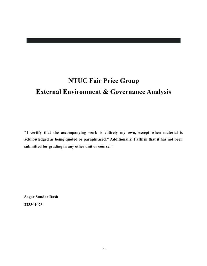 NTUC Fair Price Group - Shrivas and Giriraj
