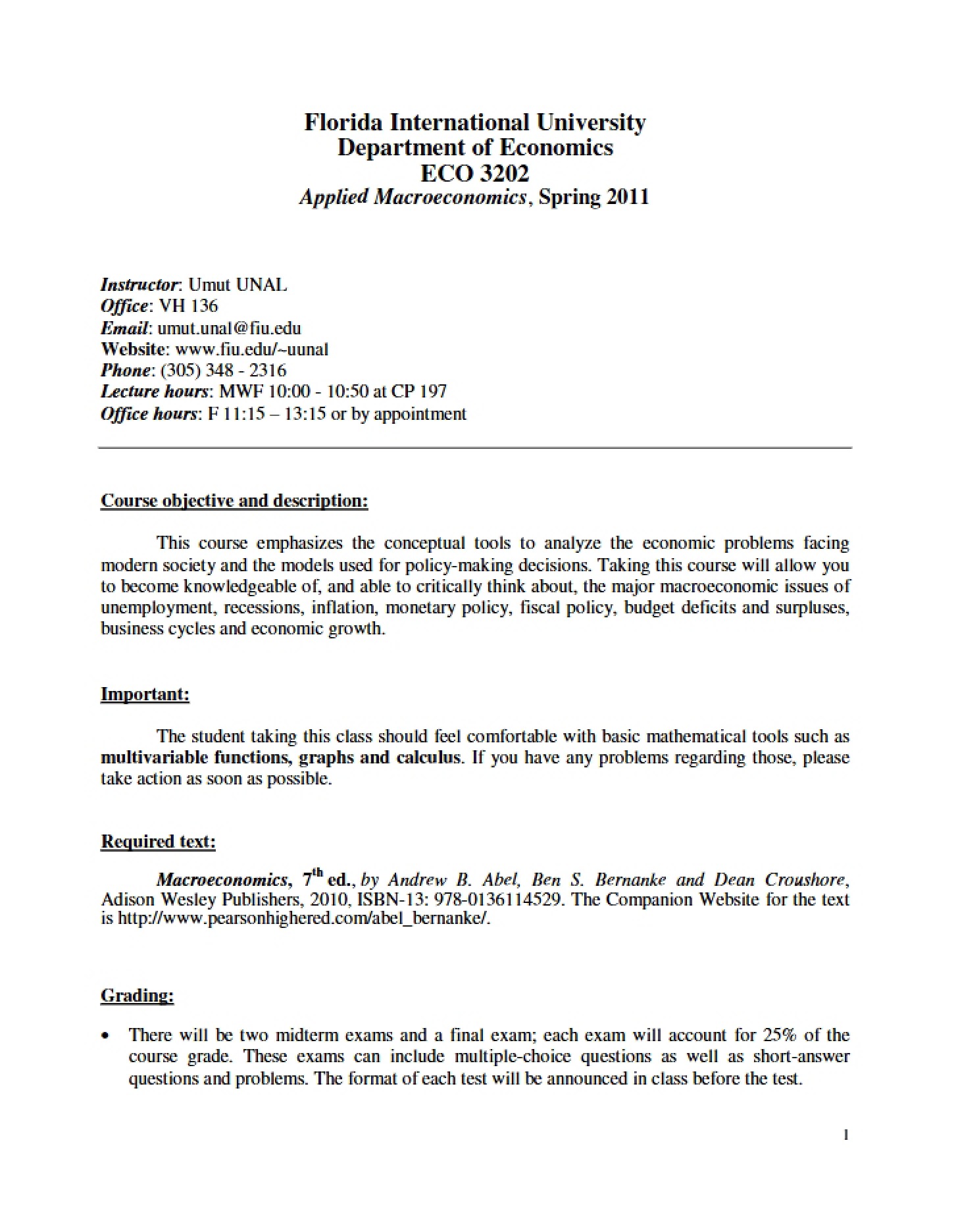 Syllabus Sheet