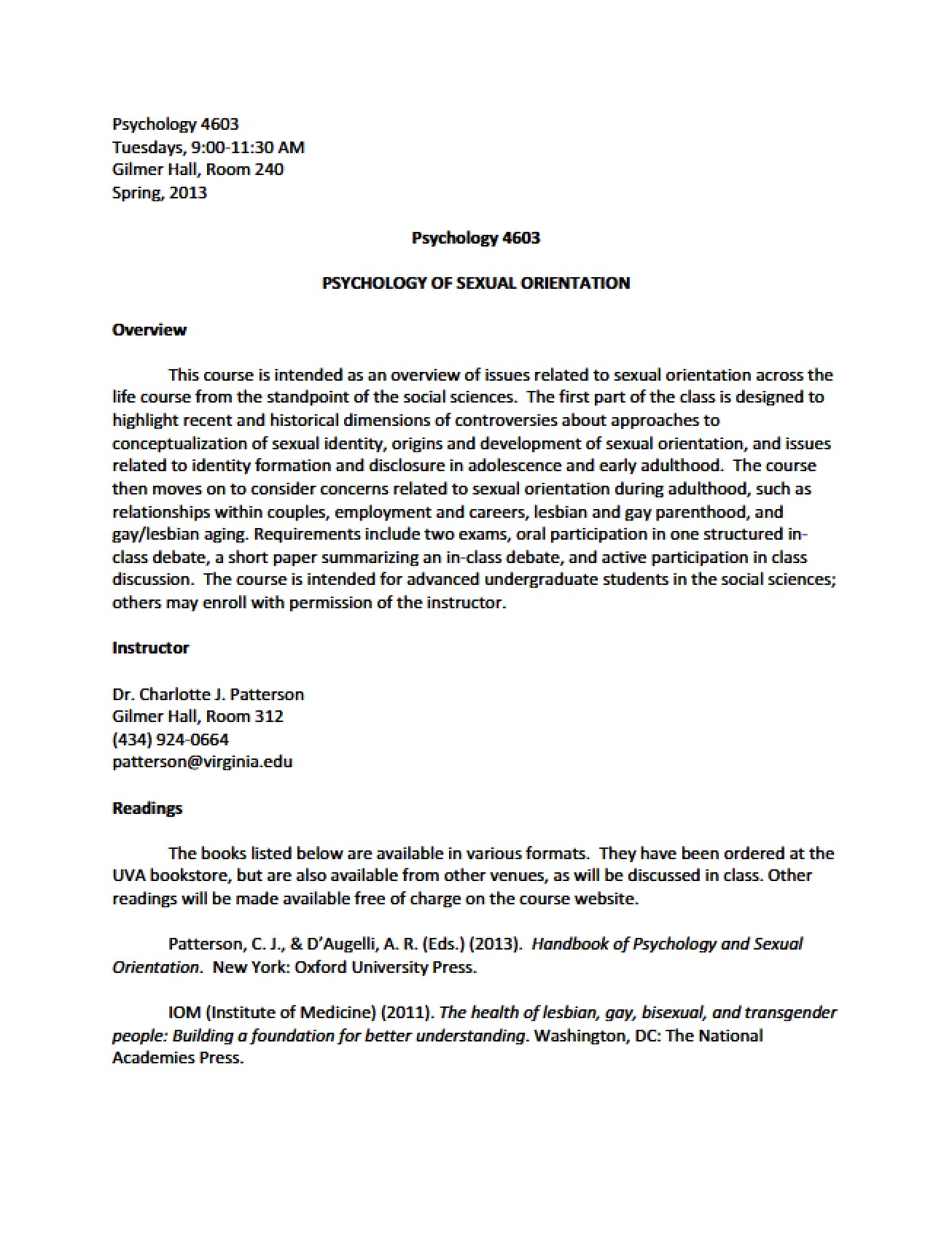 Course Syllabus