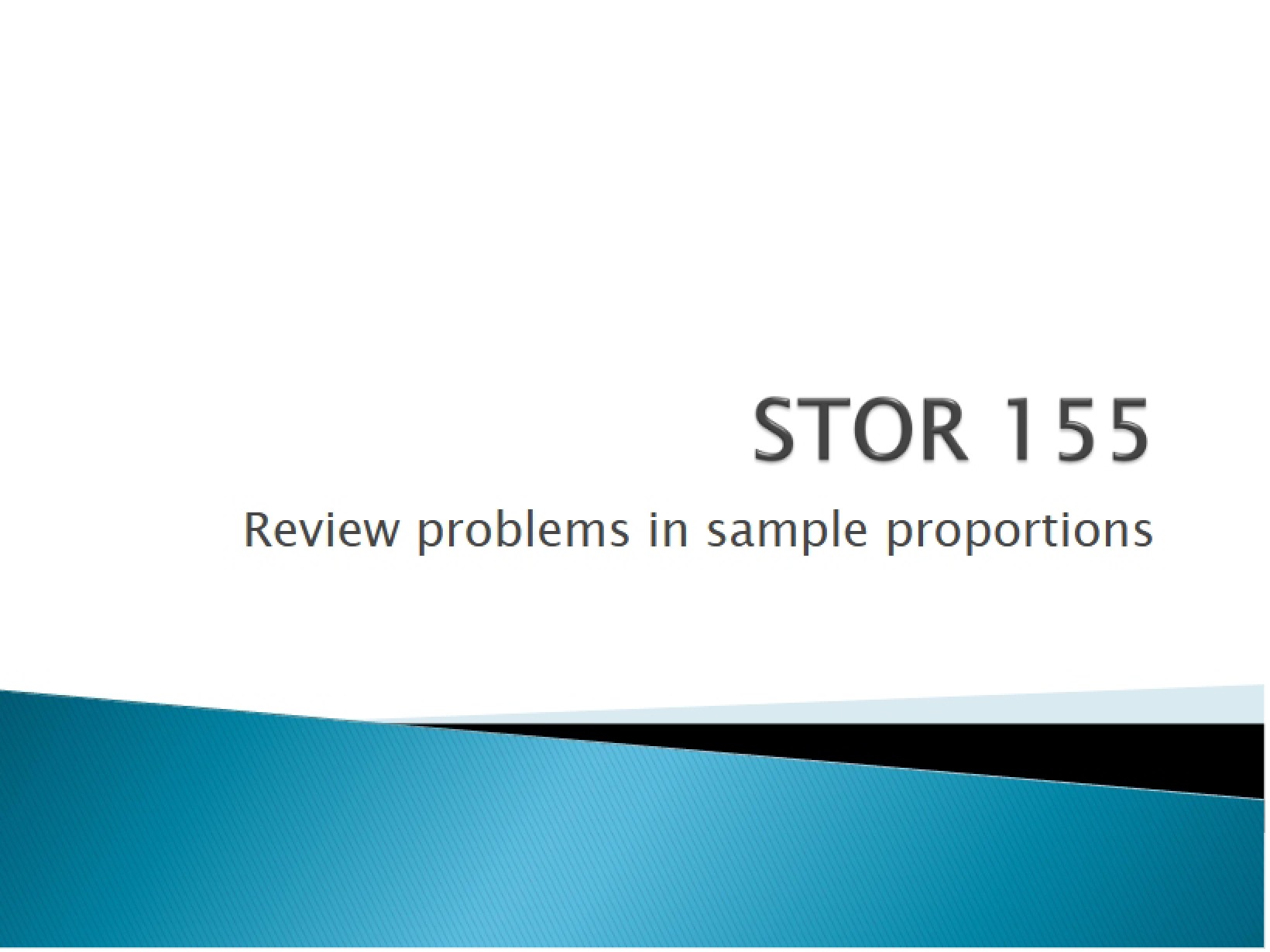 Sample Proportion Review Problems