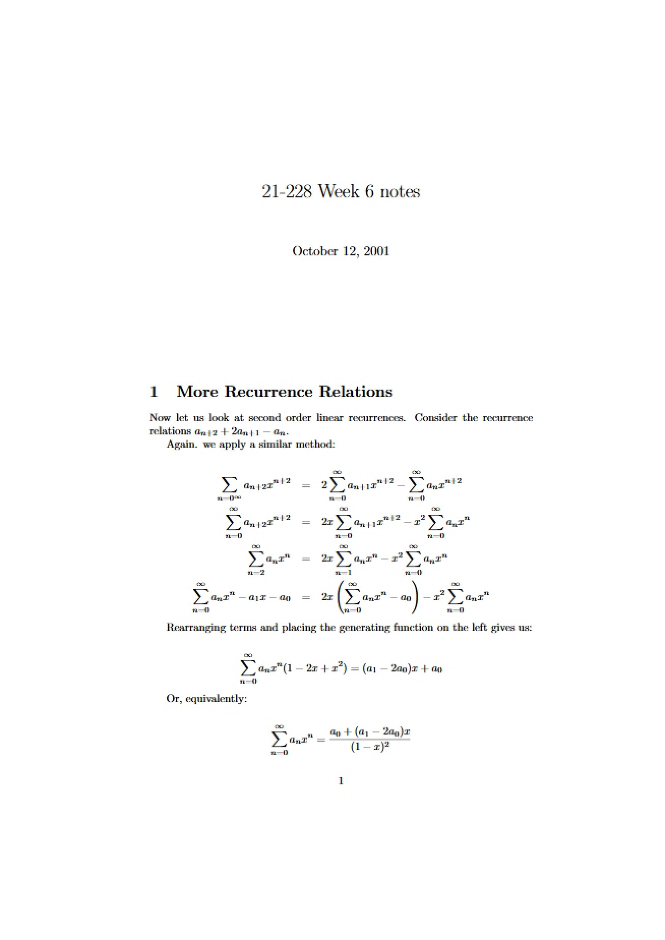Discrete Math Overview