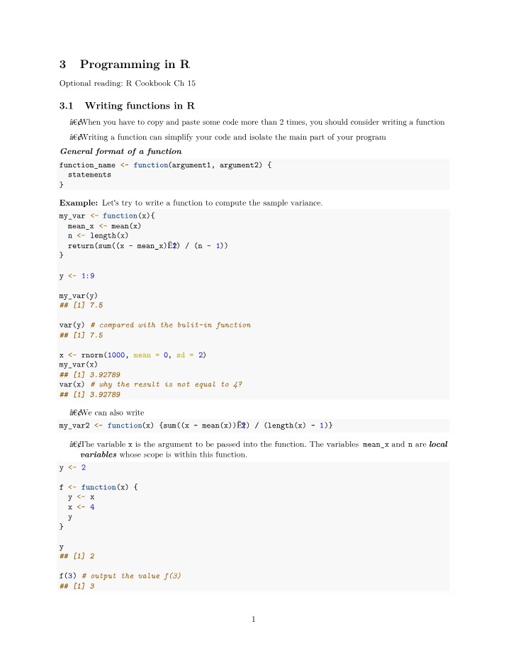 Writing Functions in R - Simplify Code and Improve Efficiency