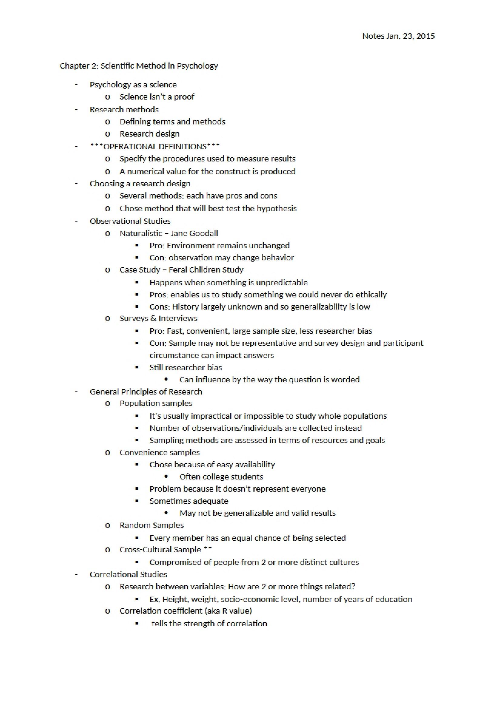 Scientific Method Psychology Chapter 2