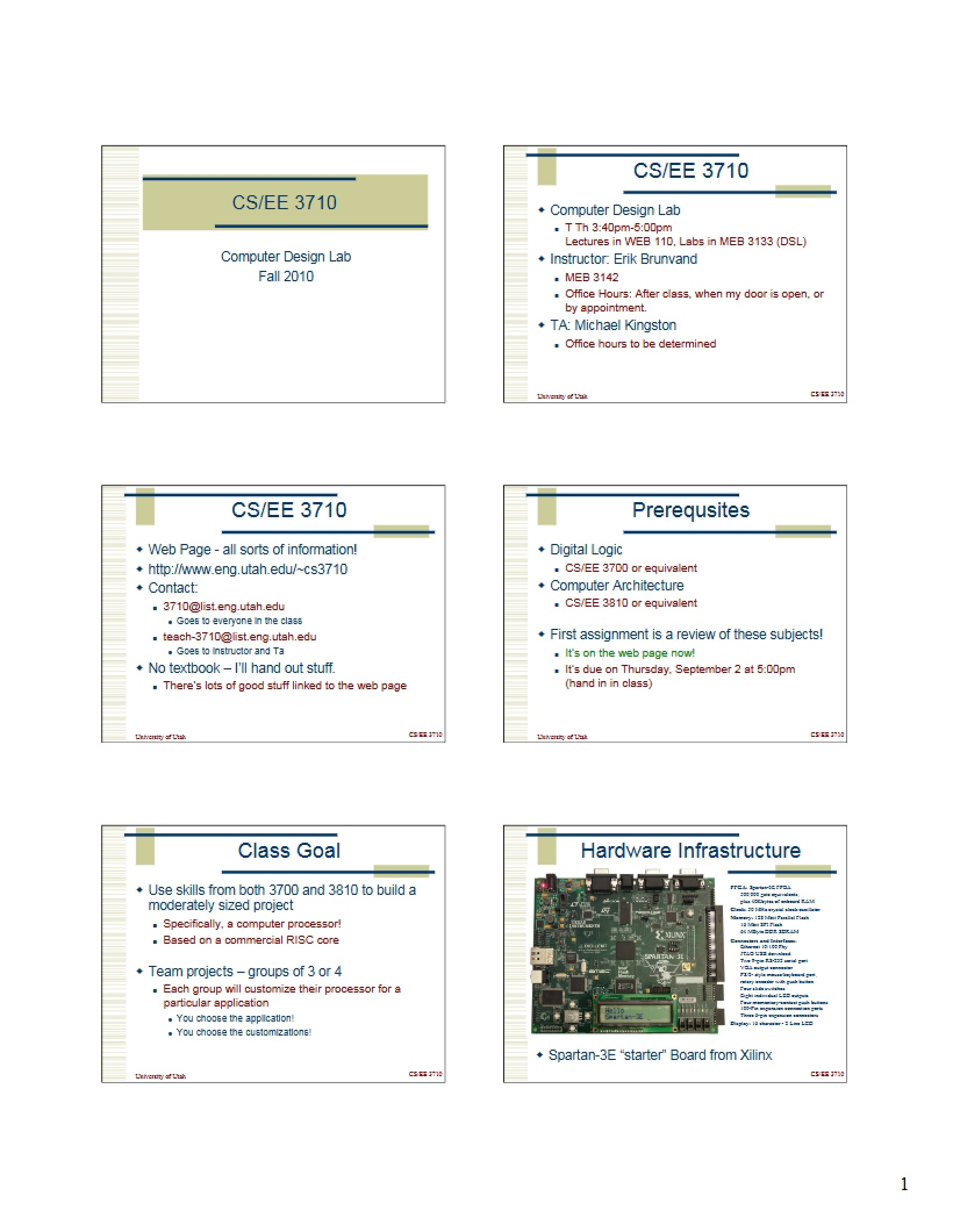 Computer Design Lab Notes