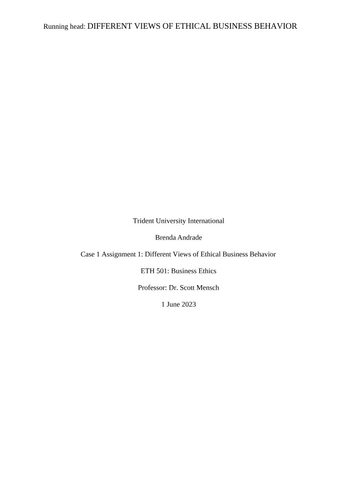 Module 1 Case 1 for ETH501