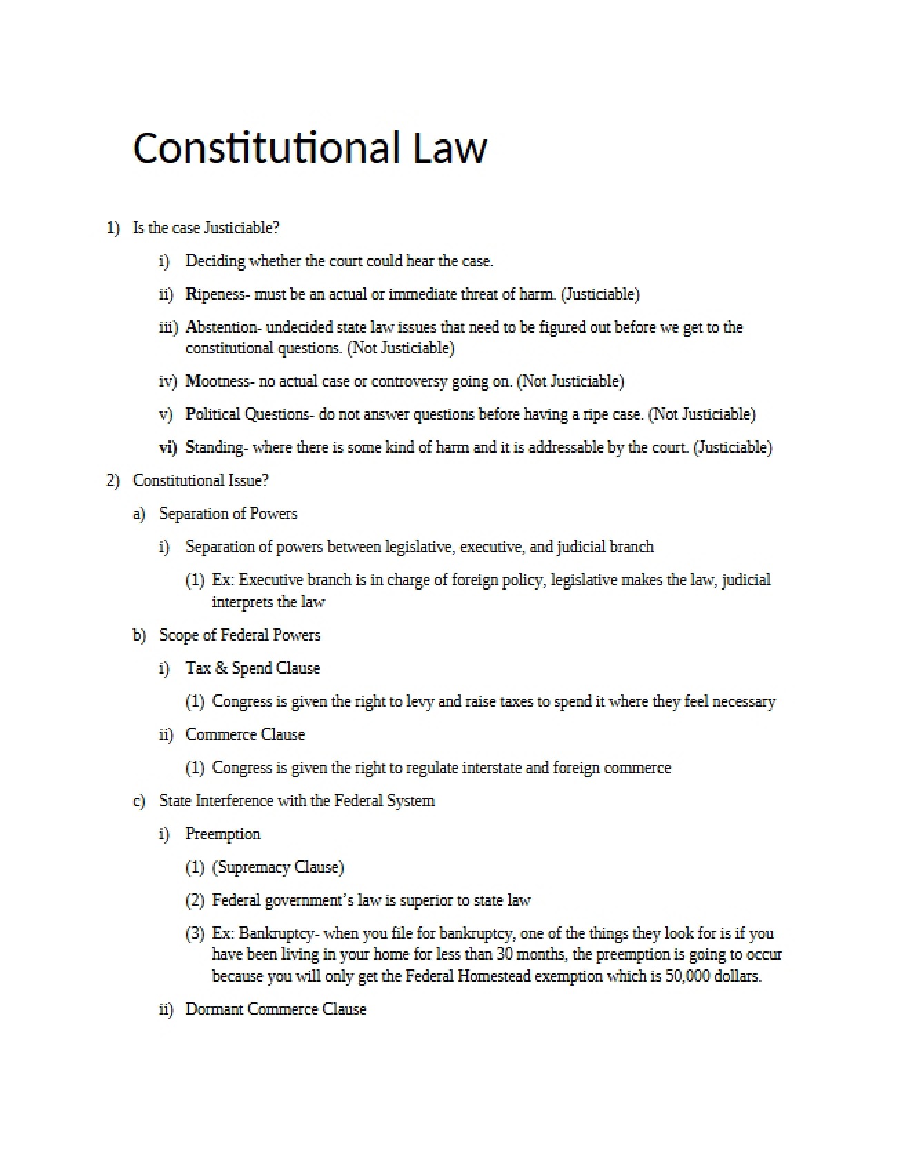Constitutional Law Three