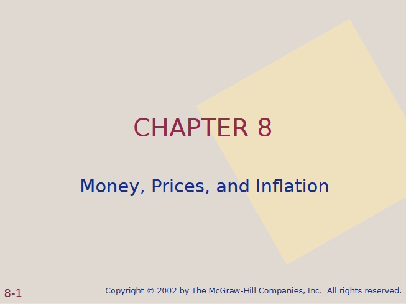 Money, Prices, and Inflation