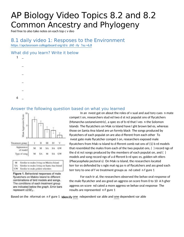 Common Ancestry and Phylogeny - Video Topics 8.2