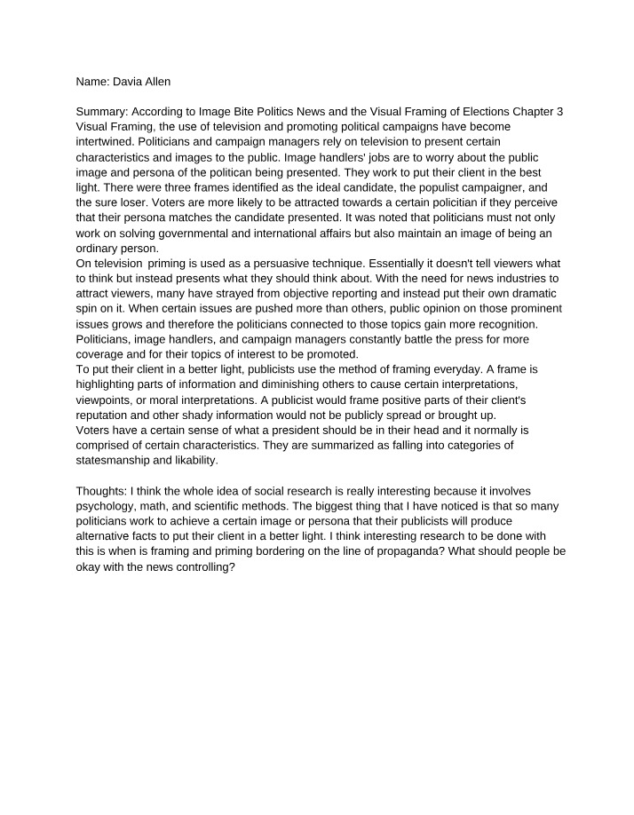 Influence of Visual Framing in Political Campaigns