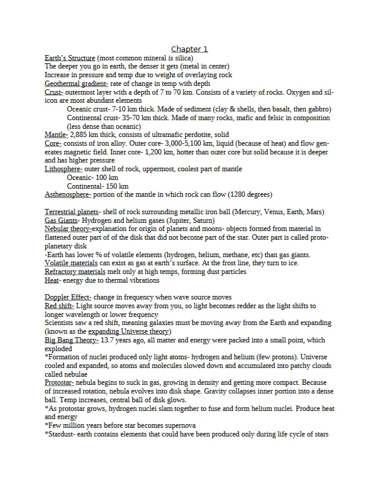 Chapter One Volcanoes