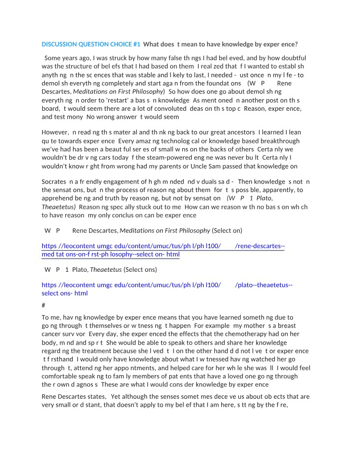Knowledge by Experience and Demolishing Beliefs