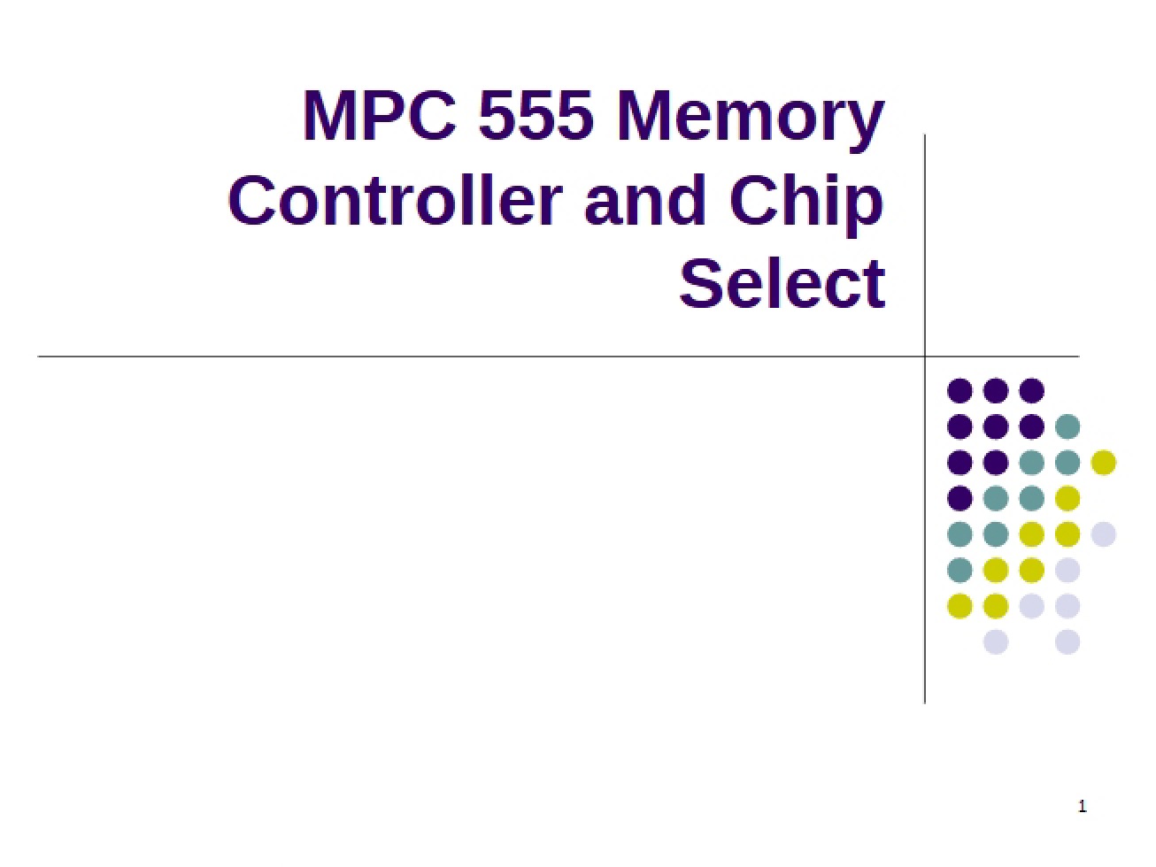 Function of a Memory Controller and Chip Select