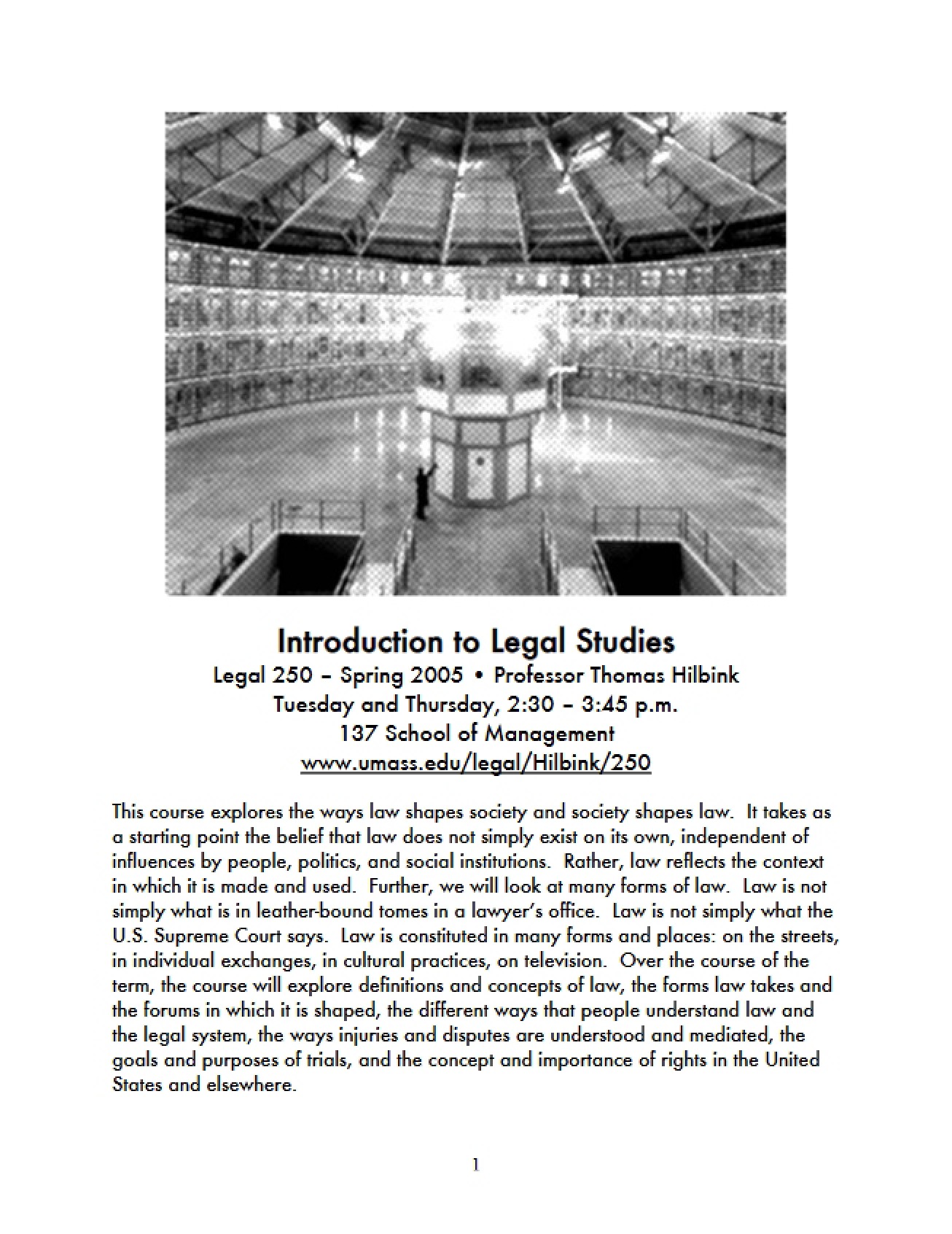 Legal Studies Course Introduction