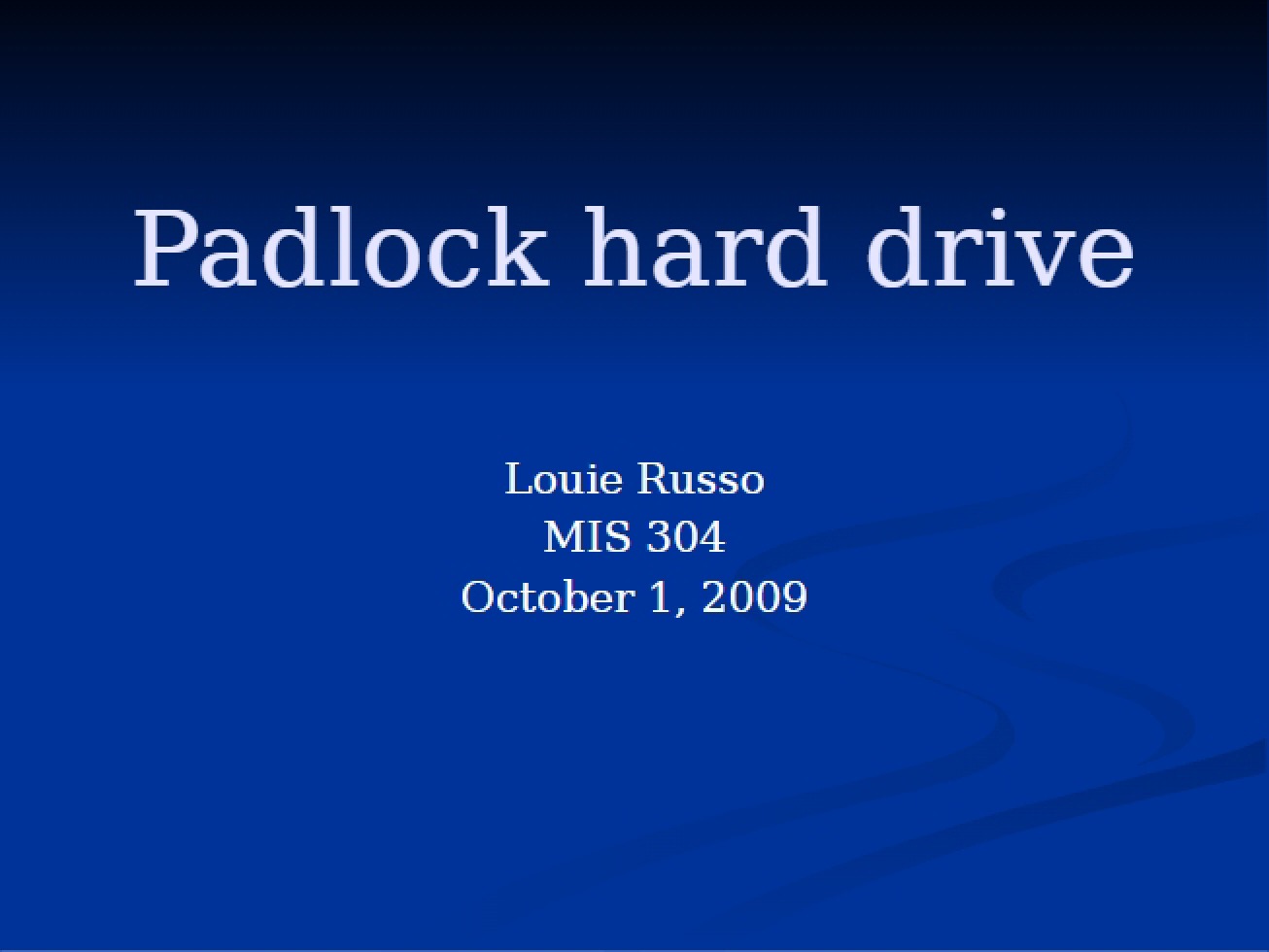 Hard Drive Padlock