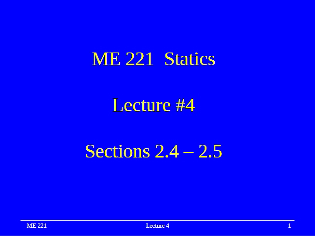 Mechanical Design Lecture Notes