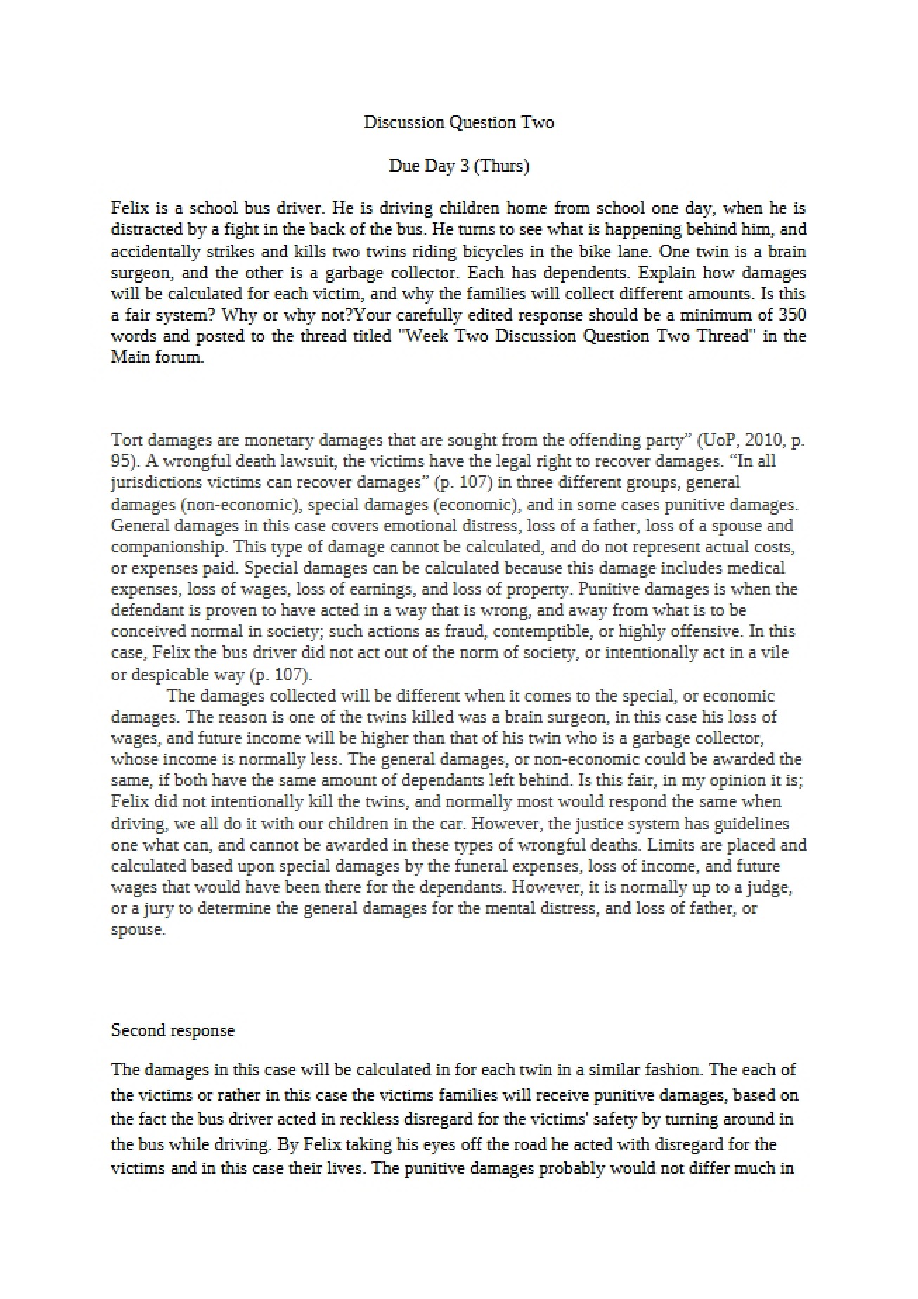 Essay for Business Law
