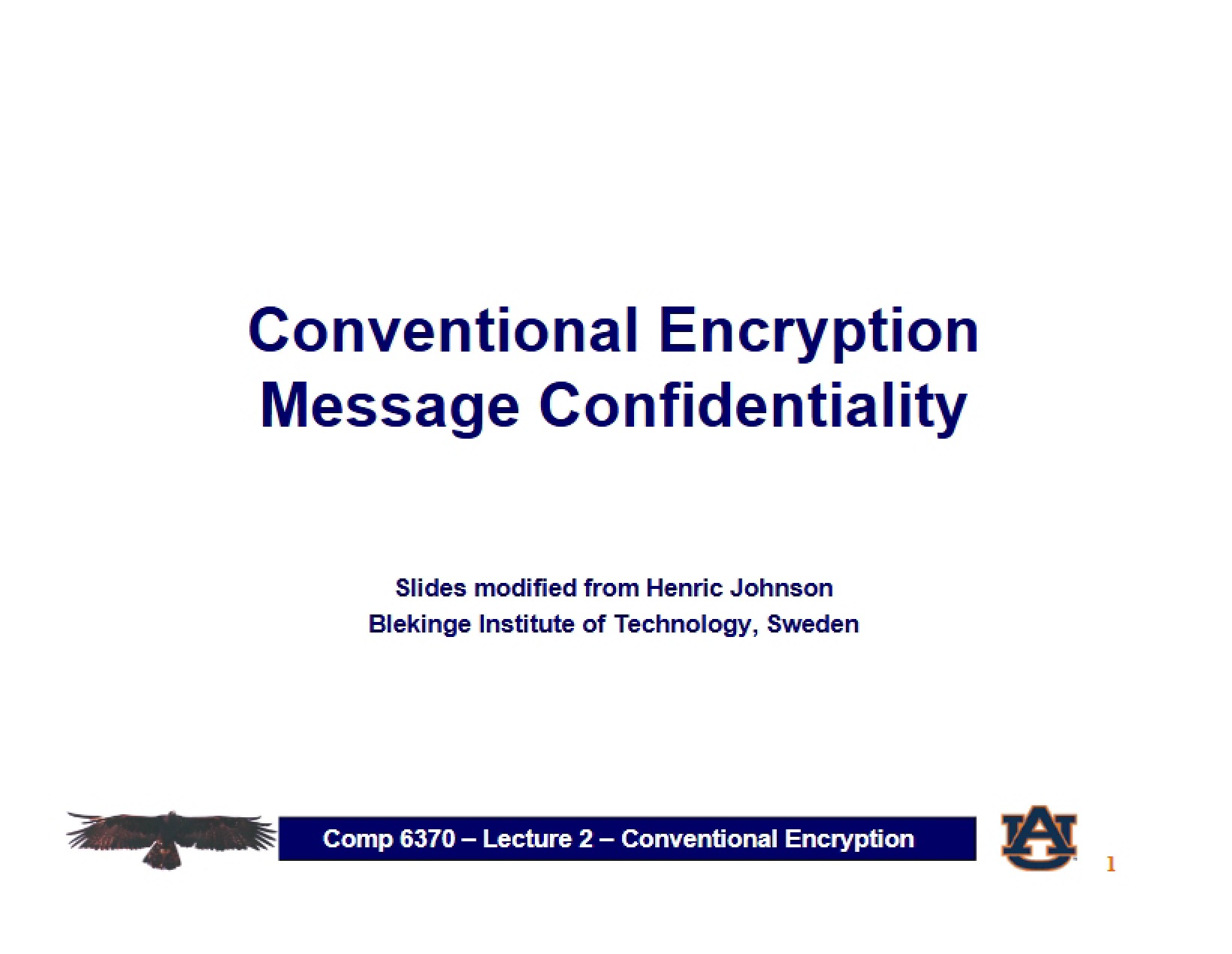 Cryptography Lecture Two
