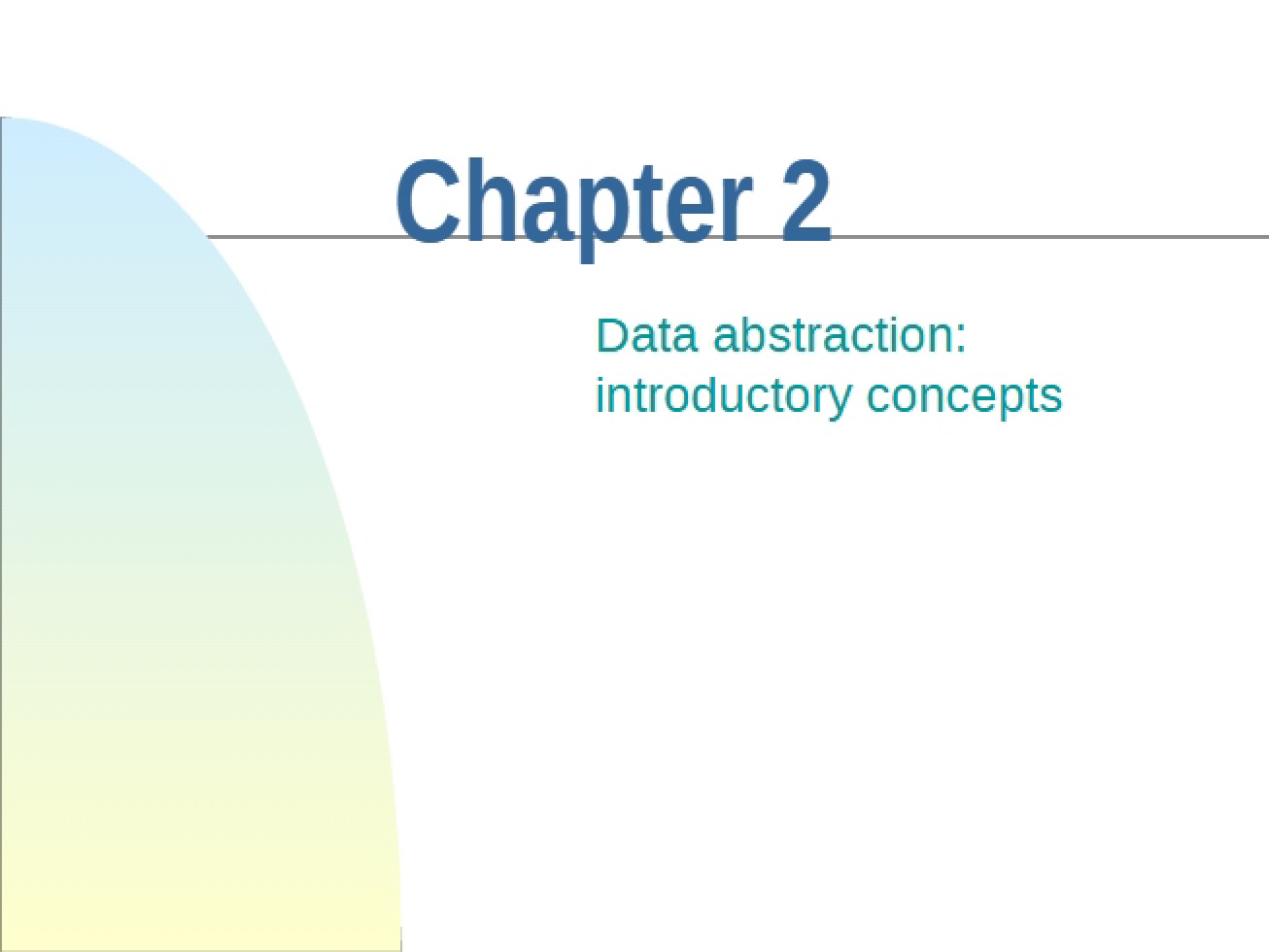 Abstraction of Data
