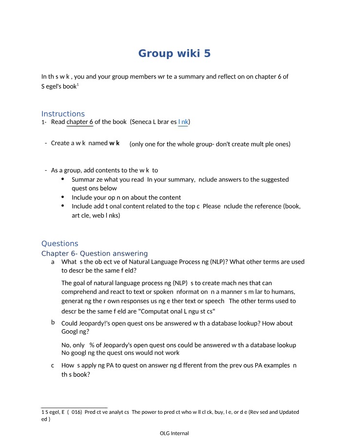 Introduction to Natural Language Processing (NLP)