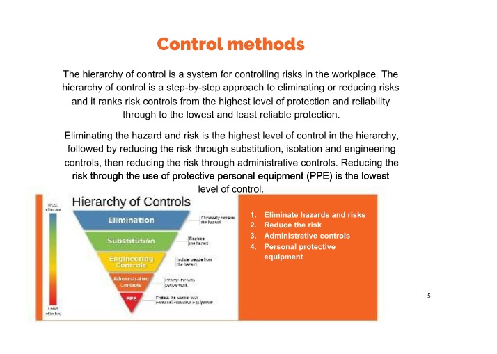 Workplace Safety - Effective Control Methods to Reduce Risks