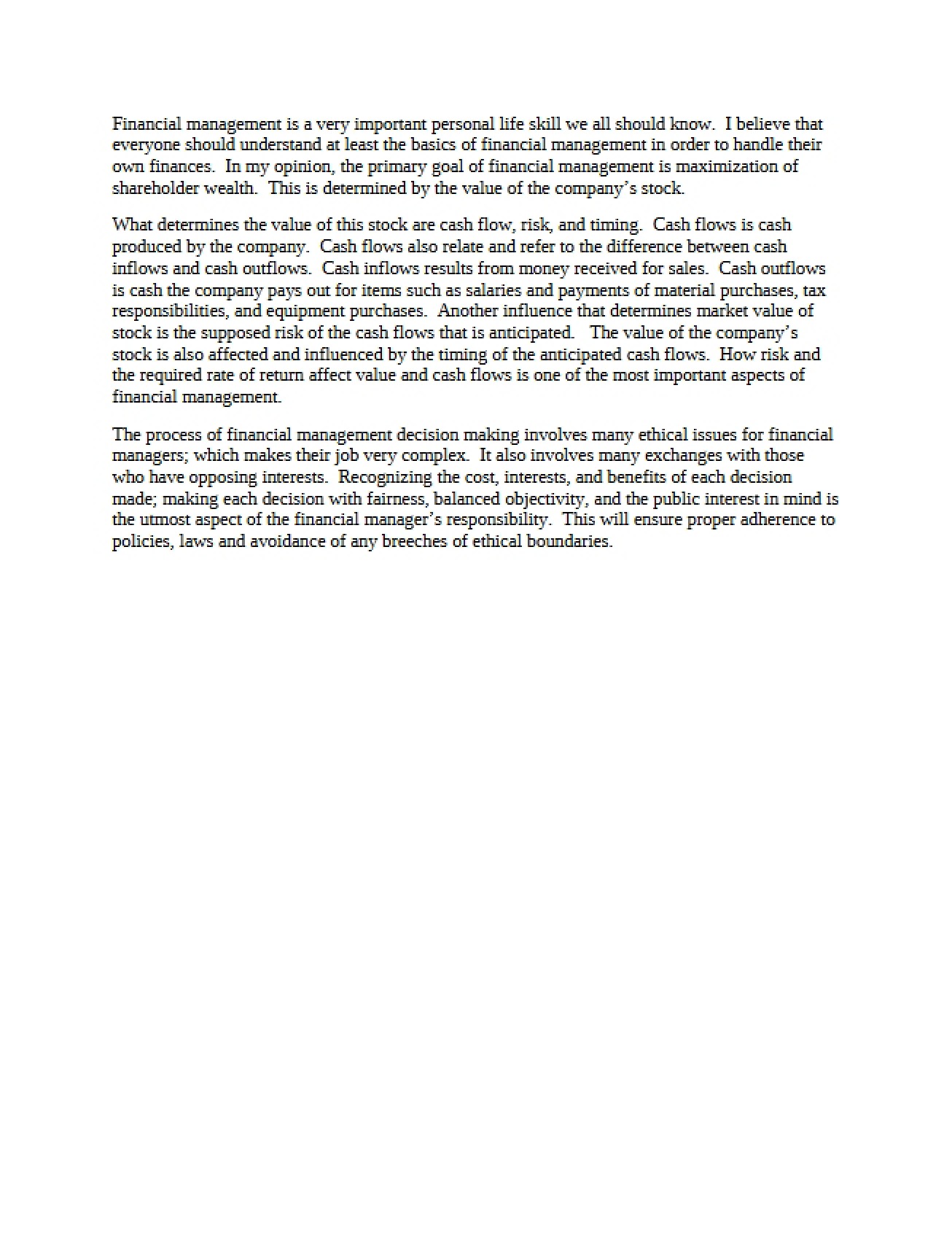 Corporate Financial Management