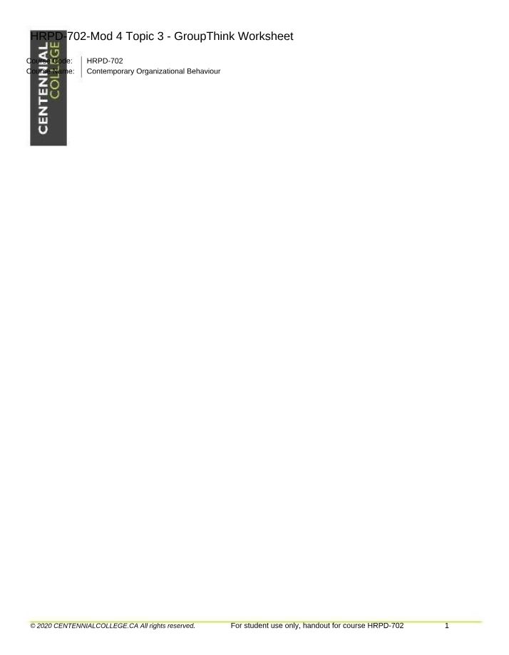 GroupThink Worksheet Mod 4 Topic 3 Final