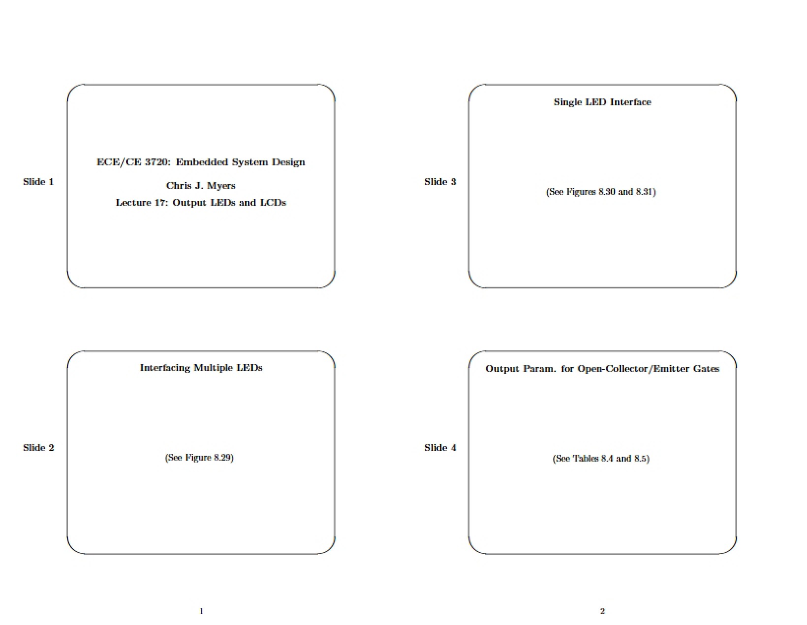 ECE Course Lecture Notes