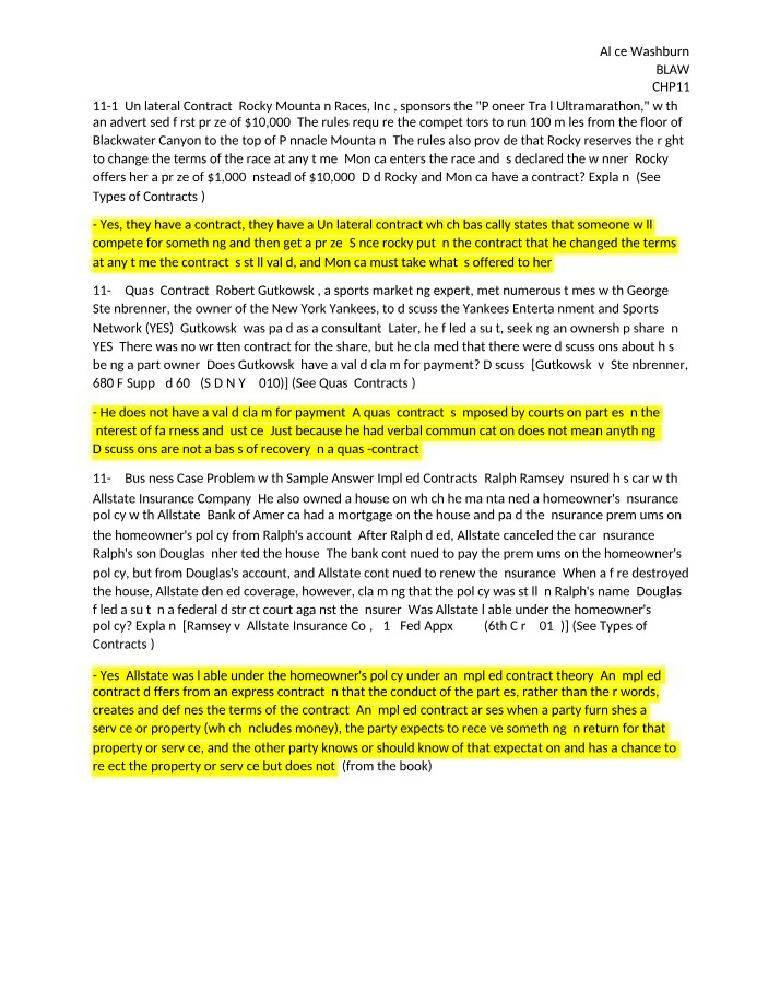 Contractual Obligations and Unilateral Contracts