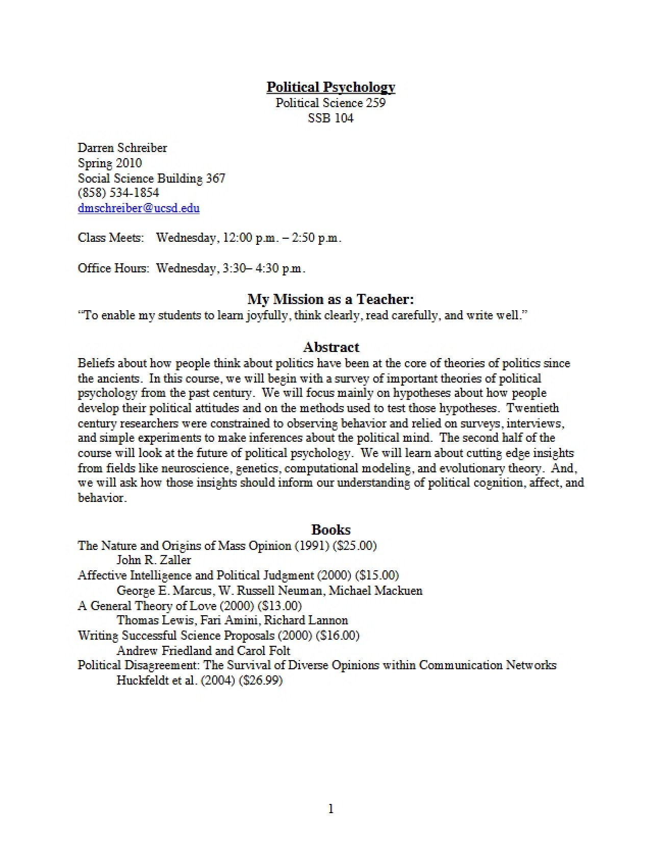 Special Topics: American Politics Guide