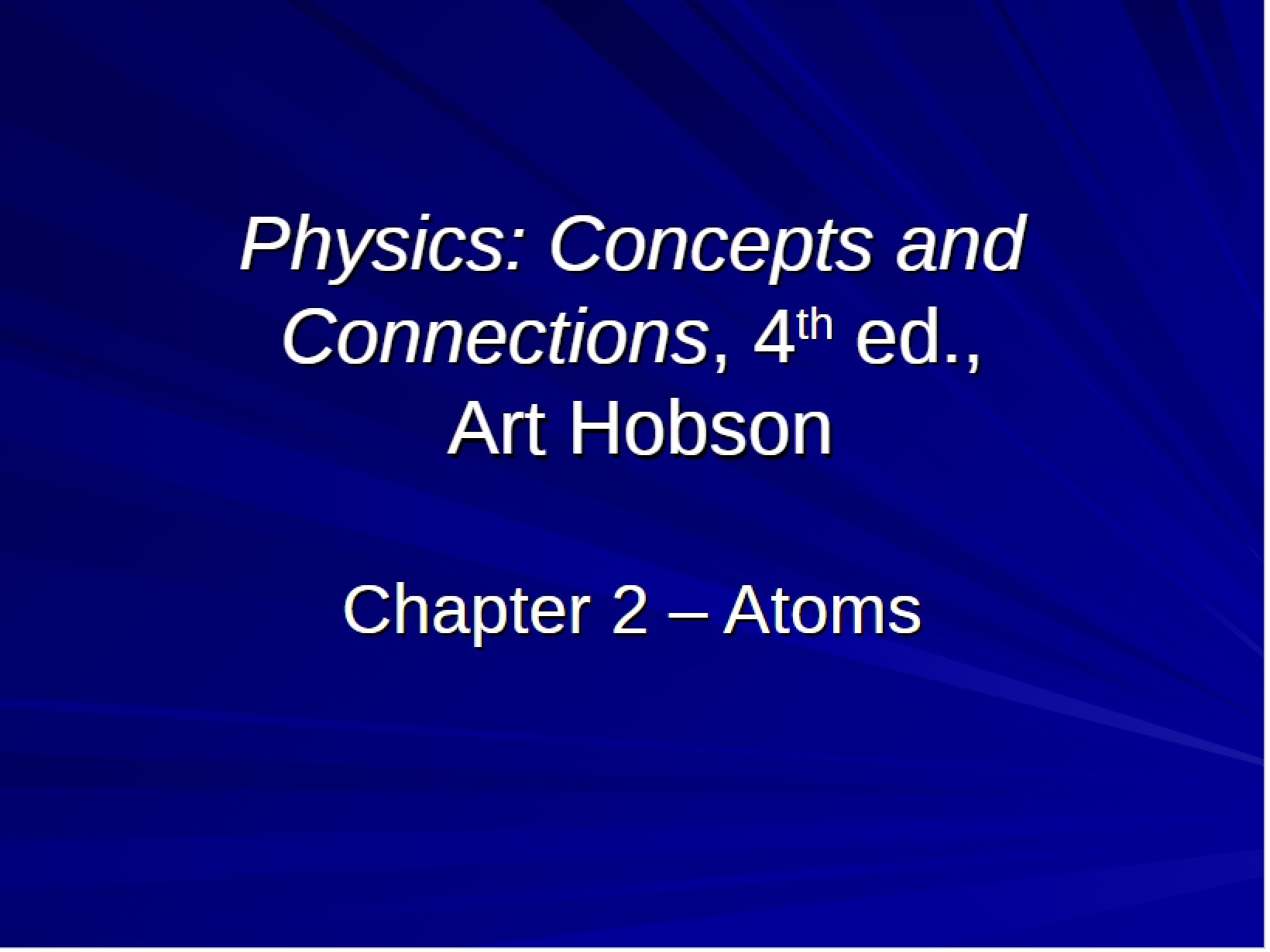 Quiz on Atoms (Ch. Two)