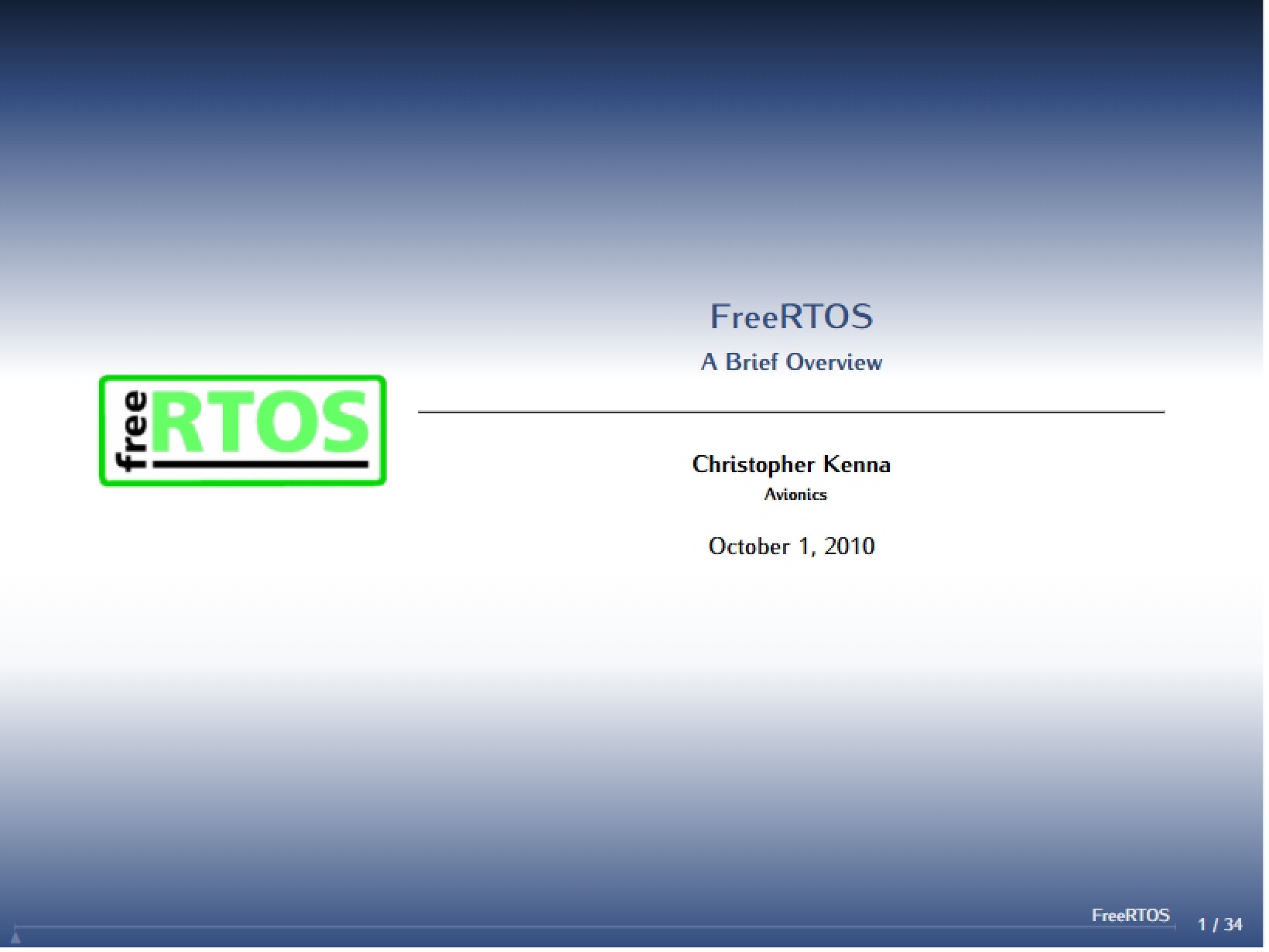 Overview of FreeRTOS