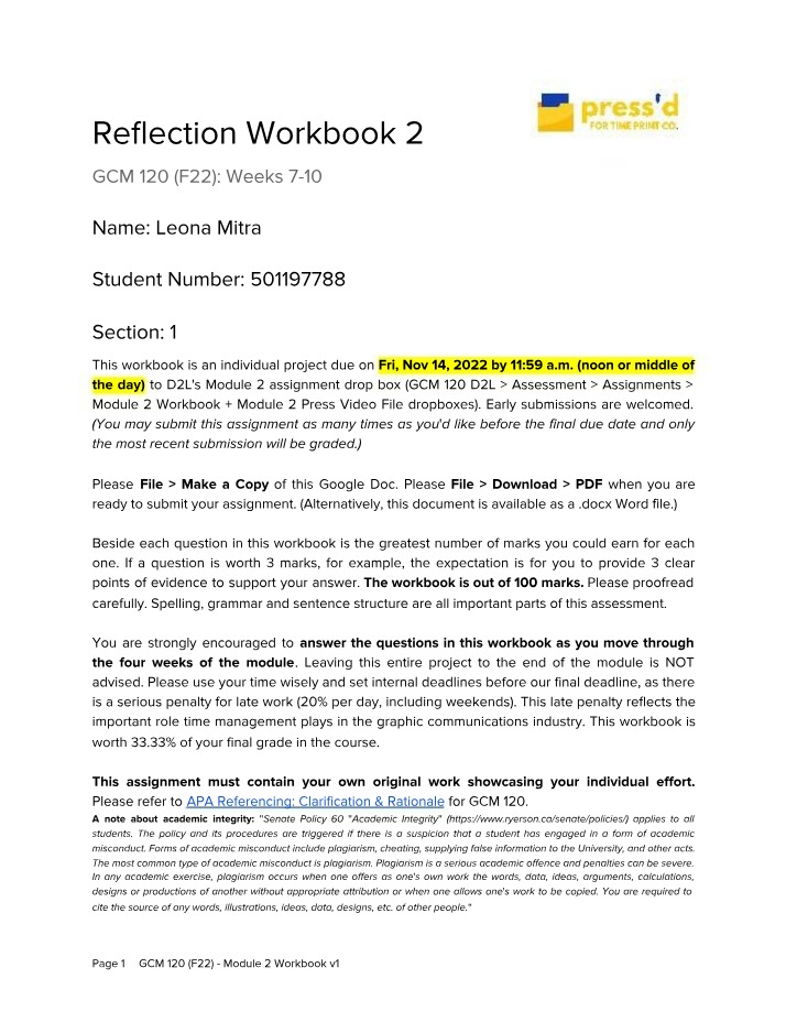 Reflection Workbook - Part 2