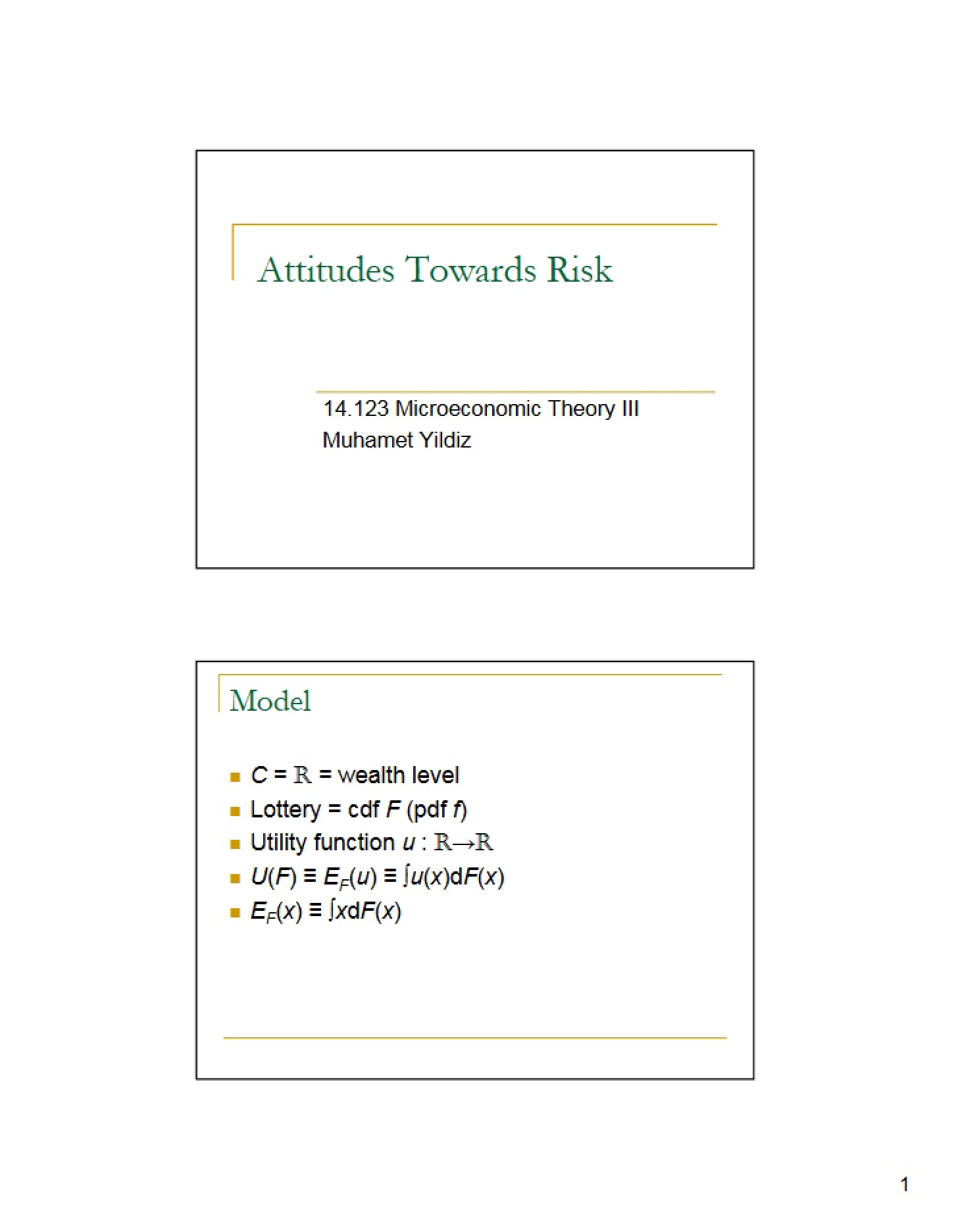Risk Perspectives