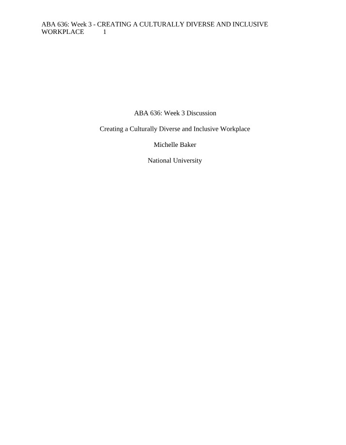 Promoting Workplace Inclusion and Cultural Diversity
