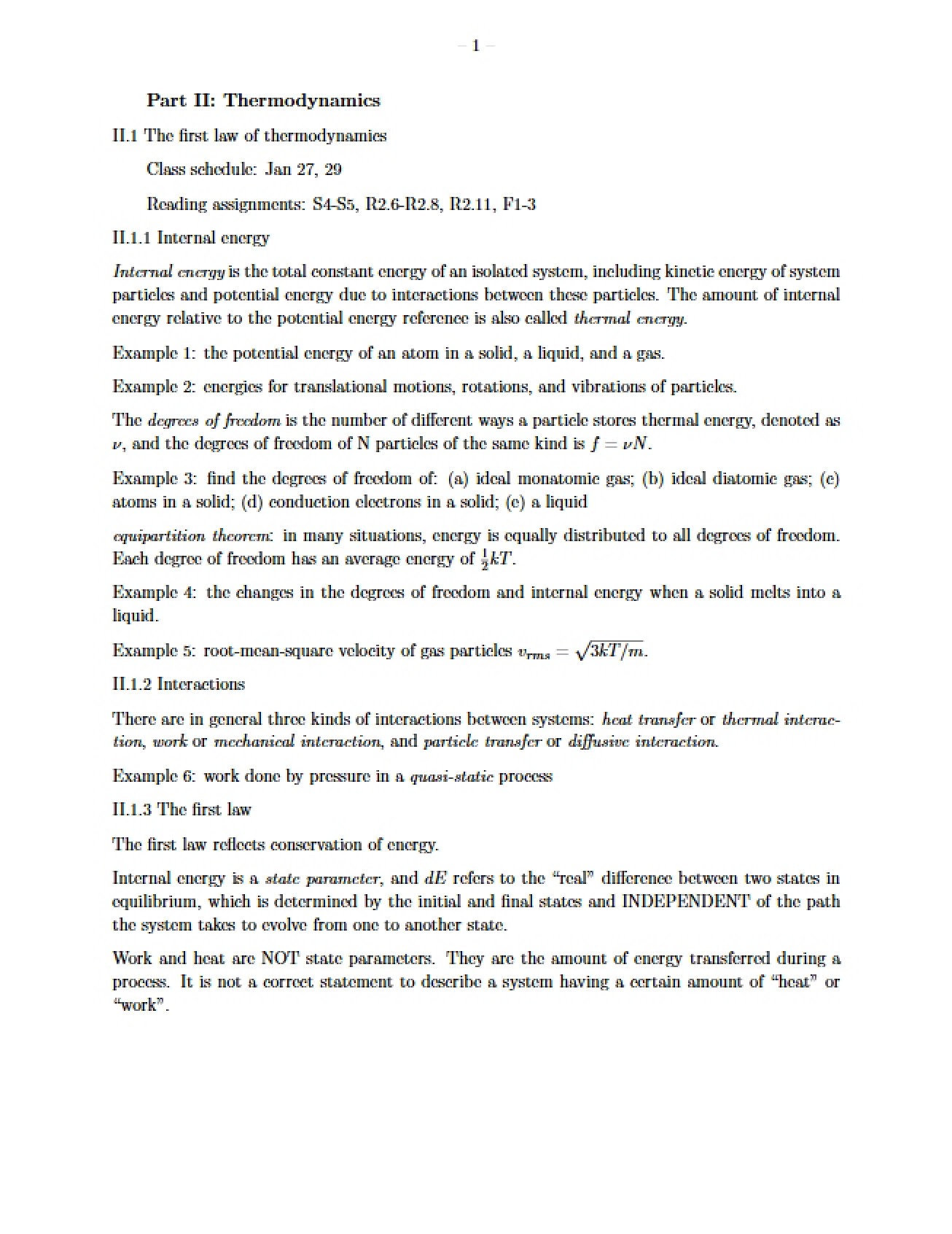 Thermodynamics Part II