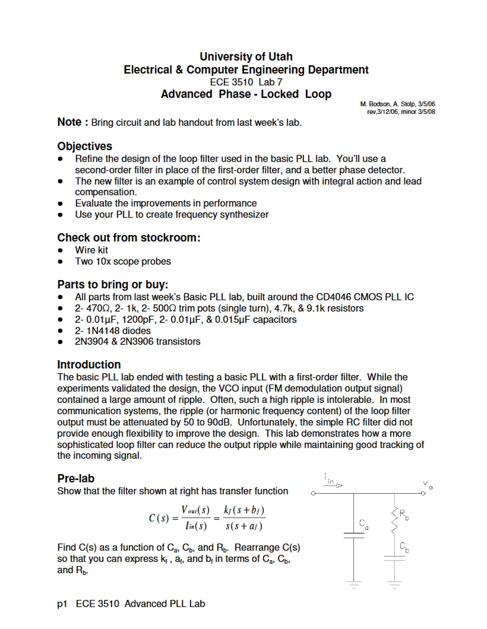 Feedback Systems Lab 7